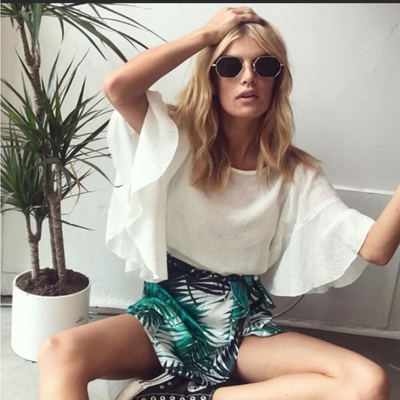 Never Fully Dressed Tropical wrap skirt and top set - Picture 5 of 6